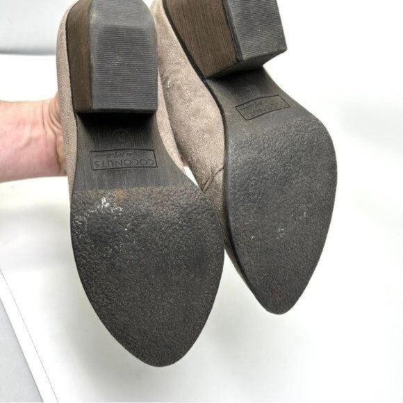 coconuts by matisse | bamba whipstitch boots taupe vegan suede 8 like new - Picture 6 of 12